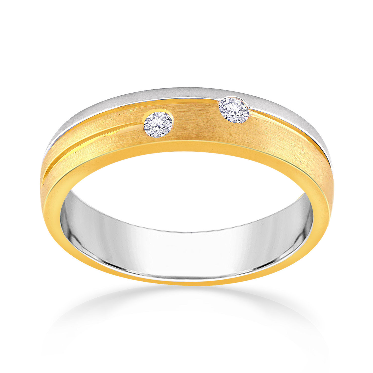 Mine Diamond Two Stone Bezel Set Ring For Women'S