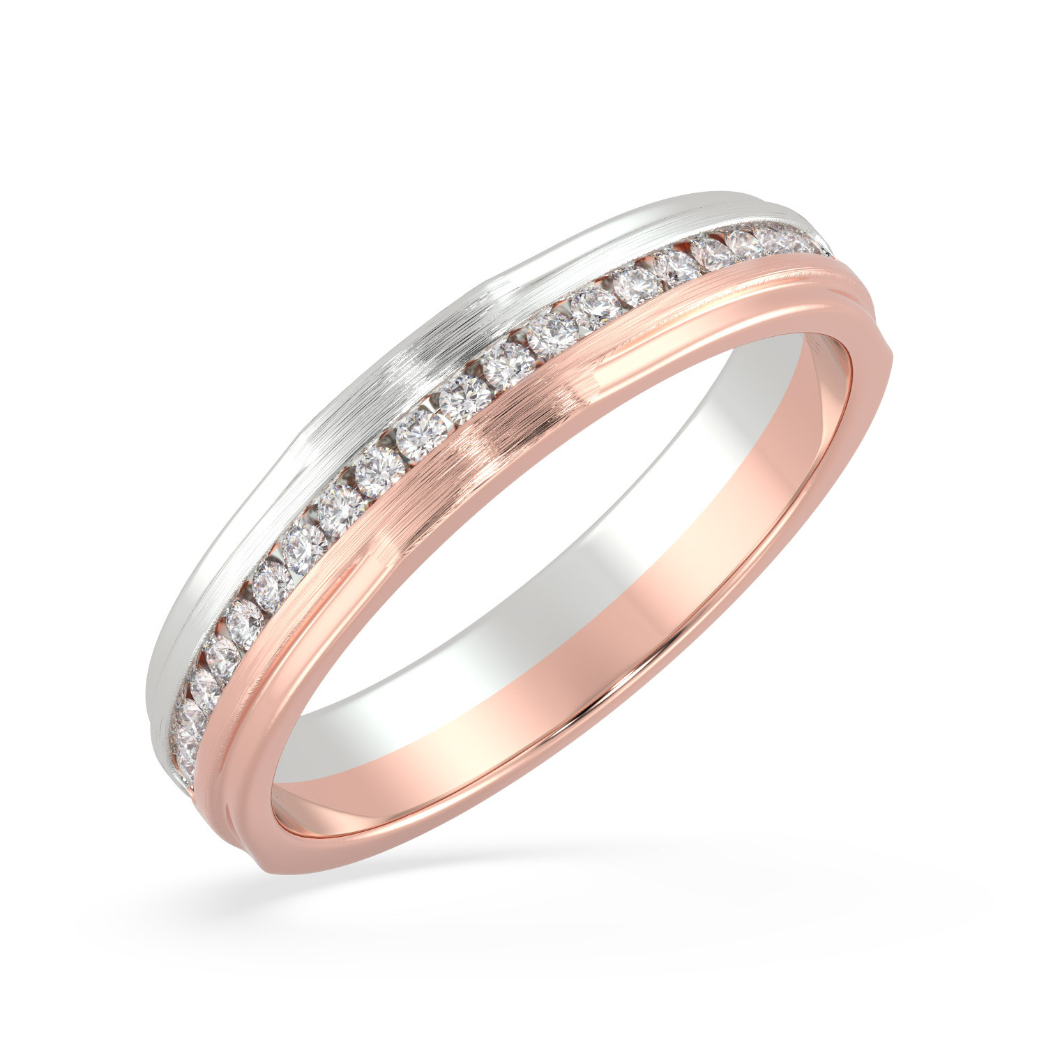Mine Diamond Channel Set Ring