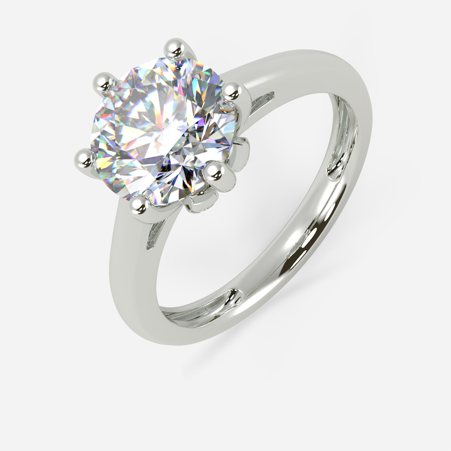 Mine Solitaire White Gold Ring Mount JRO070920W