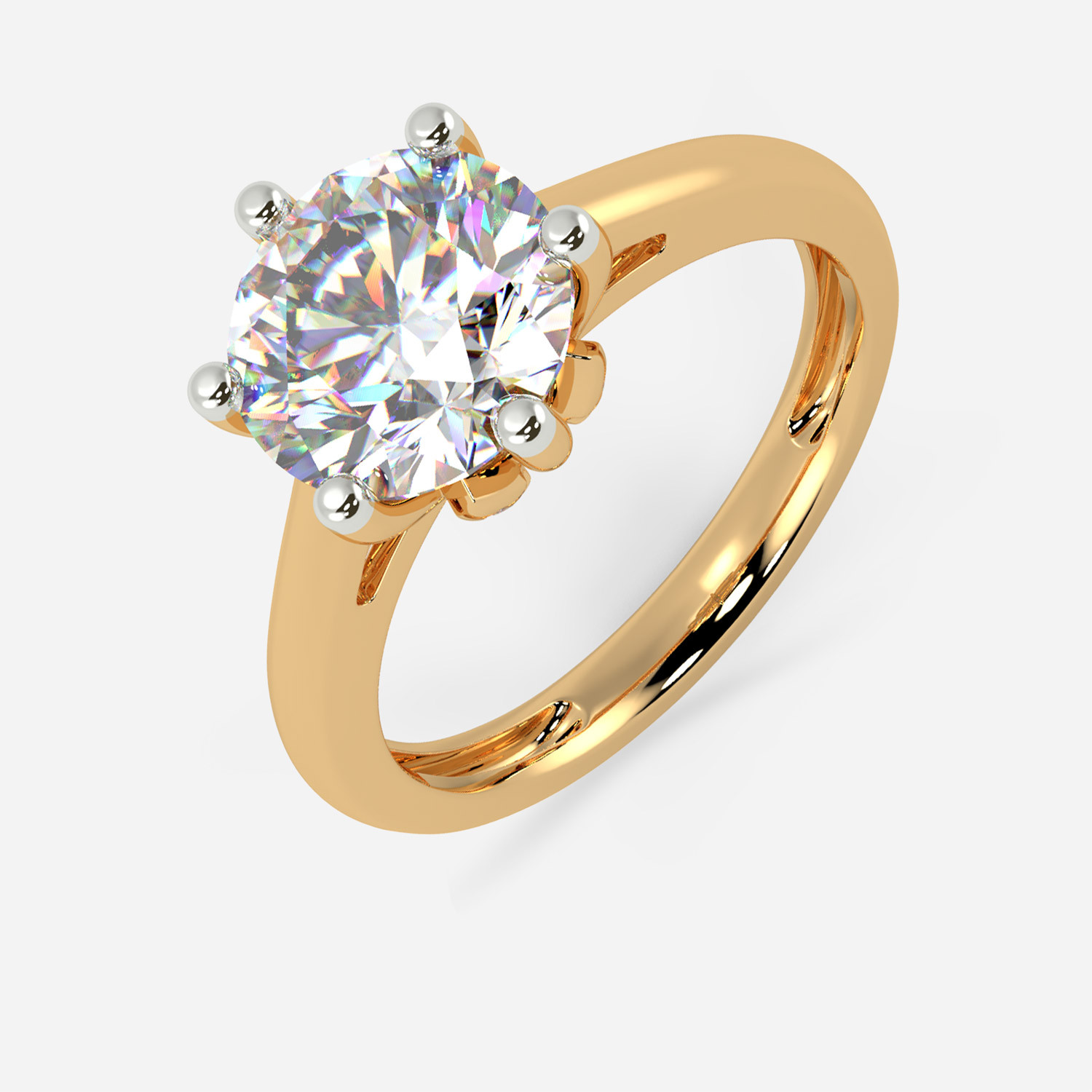 Mine Solitaire Yellow Gold Ring Mount JRO070920Y