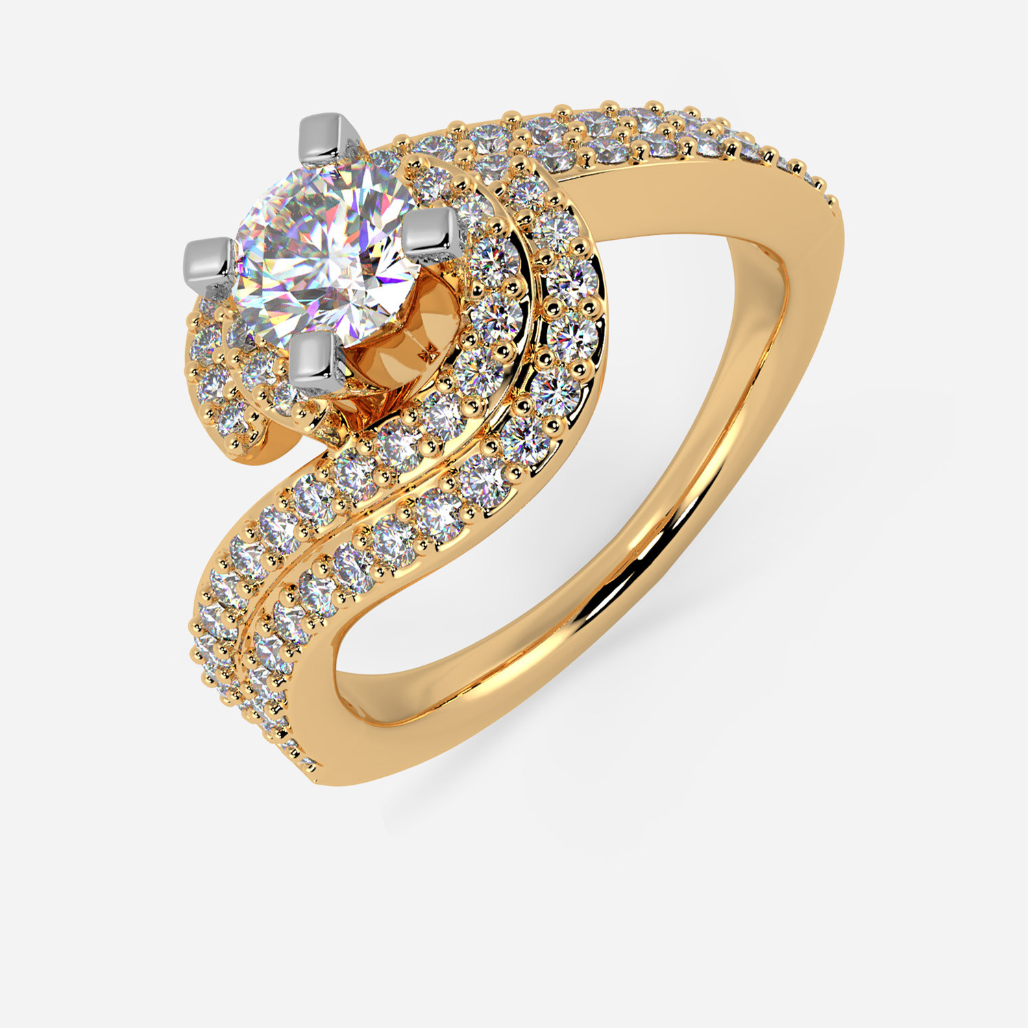 Mine Solitaire Yellow Gold Ring Mount JRW4438Y