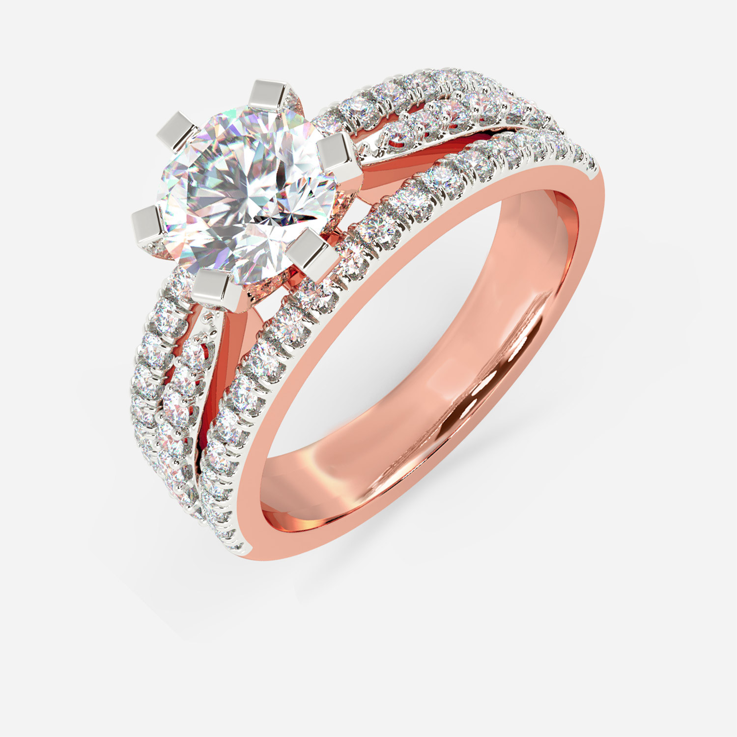 Mine Solitaire Rose Gold Ring Mount JRW82941FR
