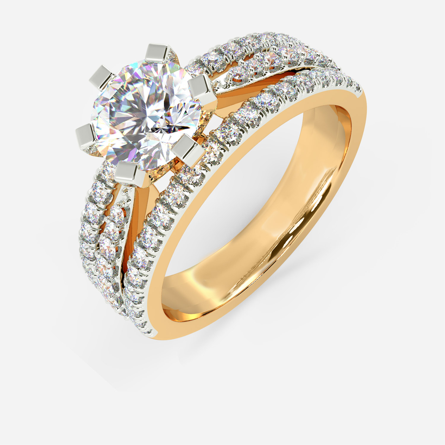 Mine Solitaire Yellow Gold Ring Mount JRW82941FY