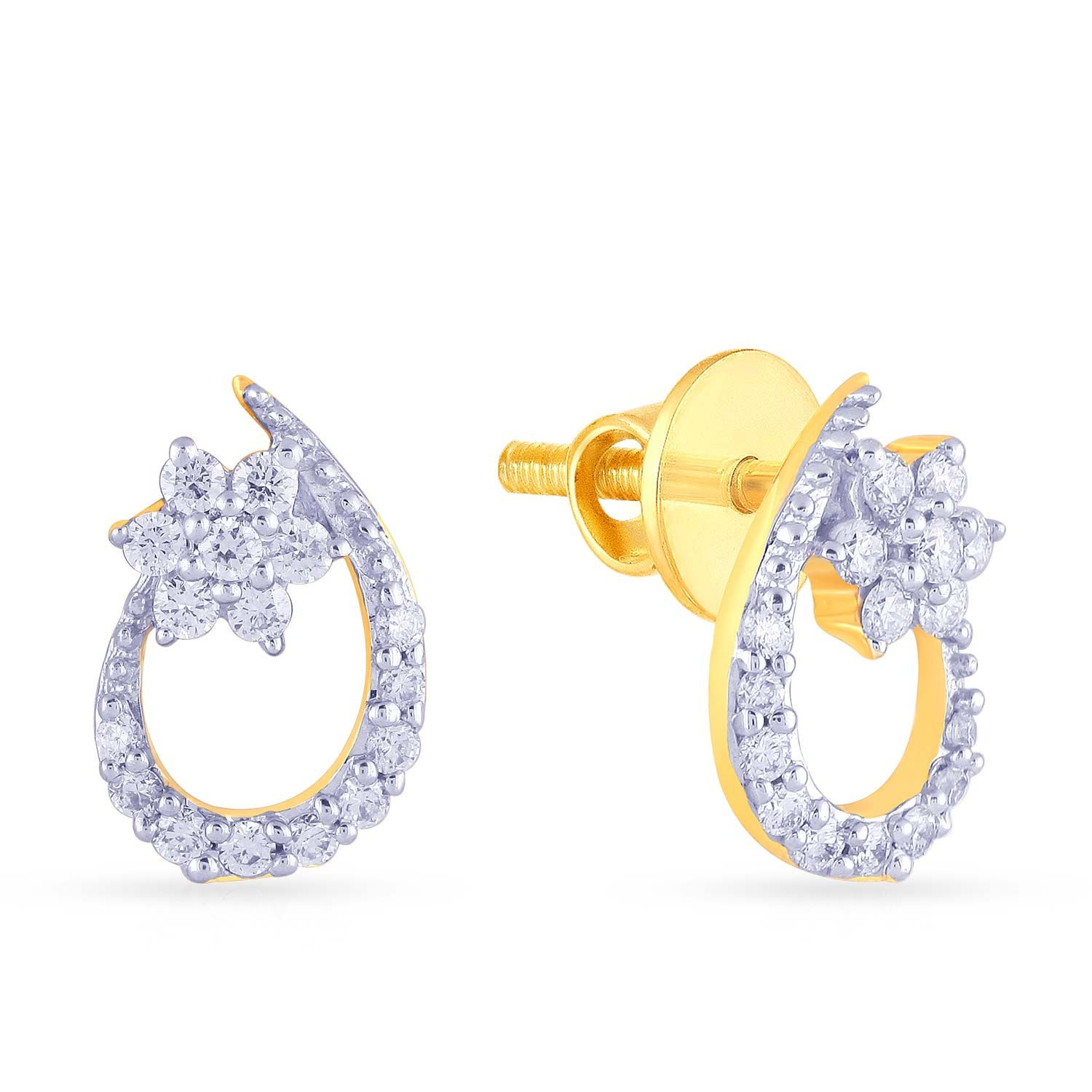 Mine Diamond Studded Studs Gold Earring KEJEN21010F