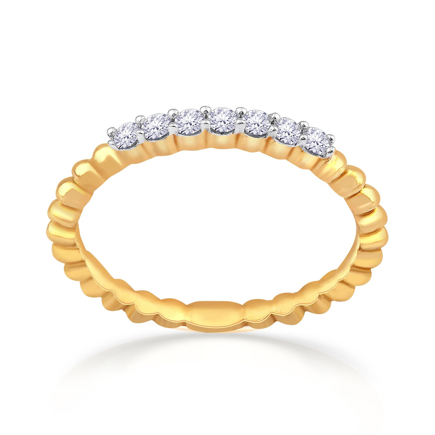 Mine Diamond Studded Eternity Gold Ring KRJRA99660S