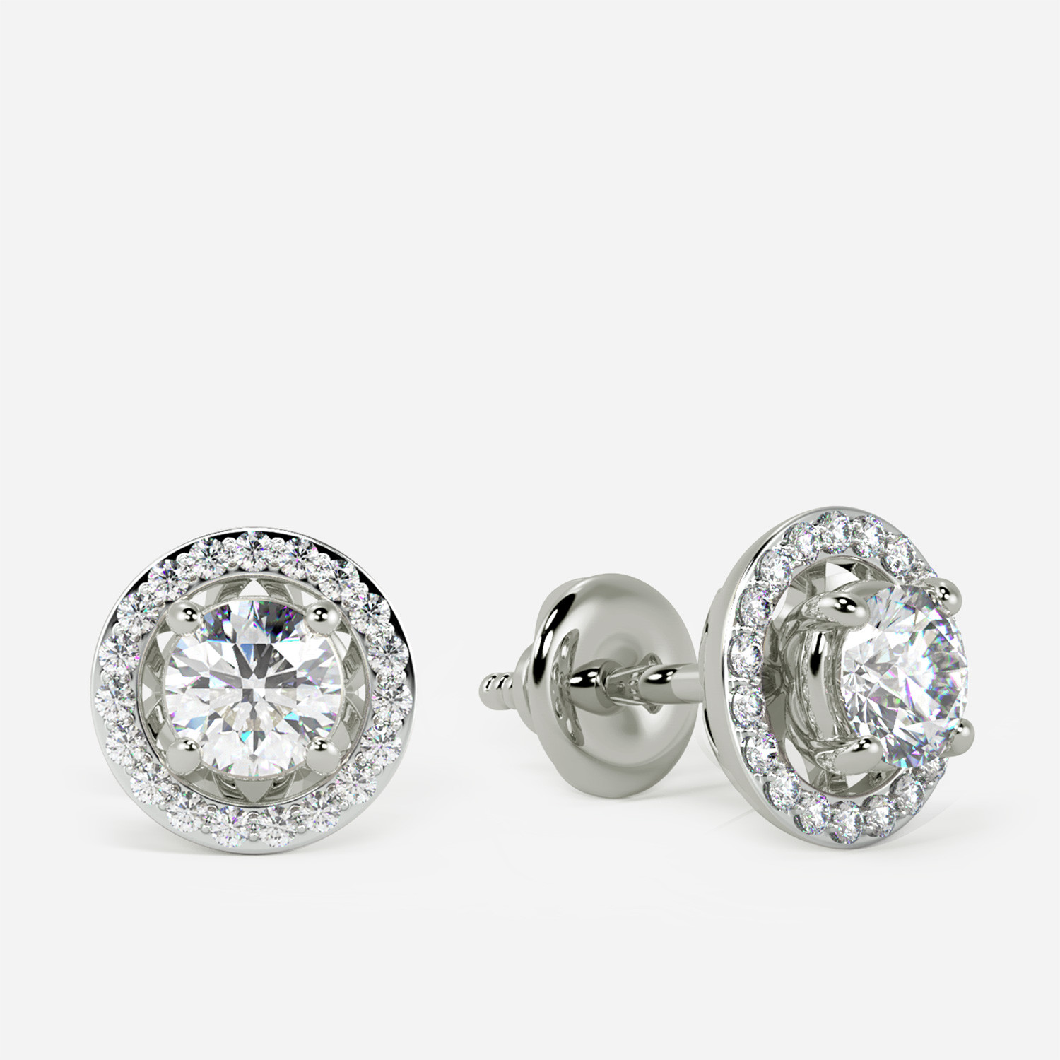 Mine Solitaire Platinum Earring Mount MBER00112AP
