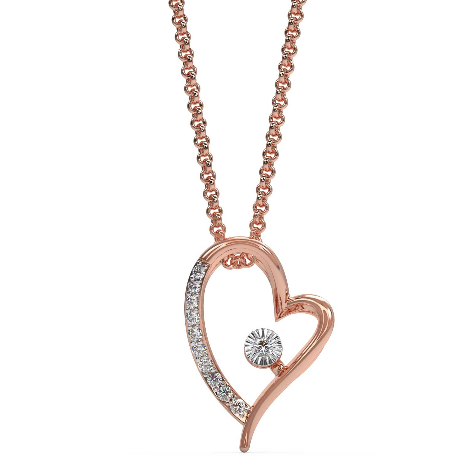 Mine Diamond Studded Casual Gold Pendant MBPD00216