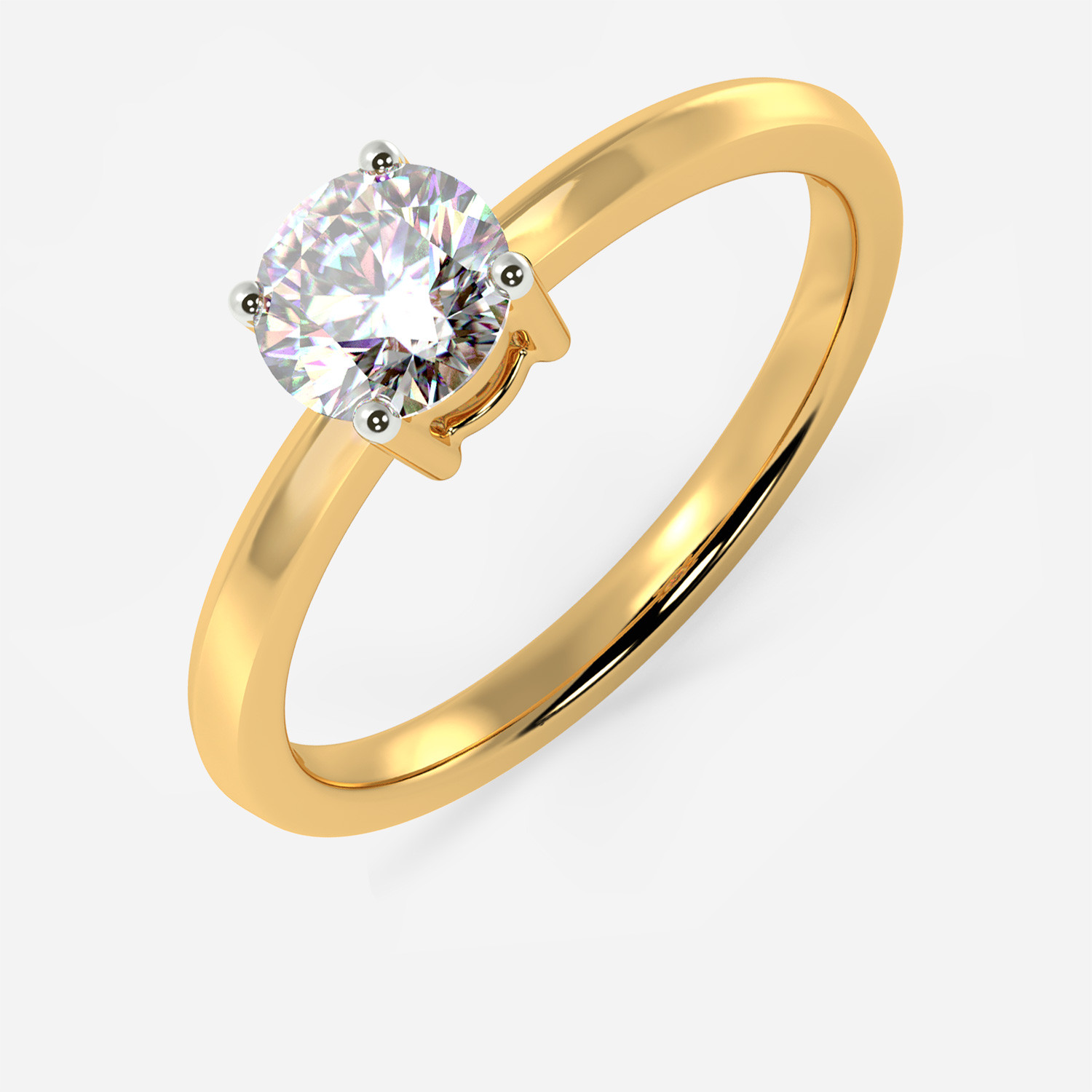 Mine Solitaire Yellow Gold Ring Mount MBRG00174AY