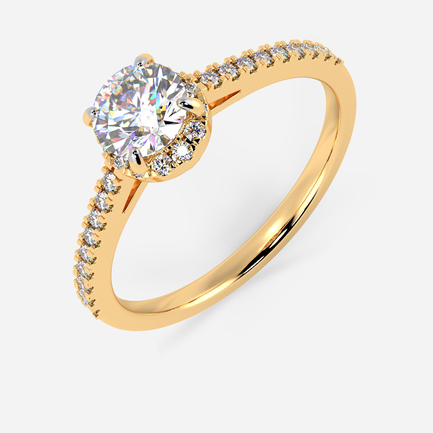 Mine Solitaire Yellow Gold Ring Mount MBRG10112LY