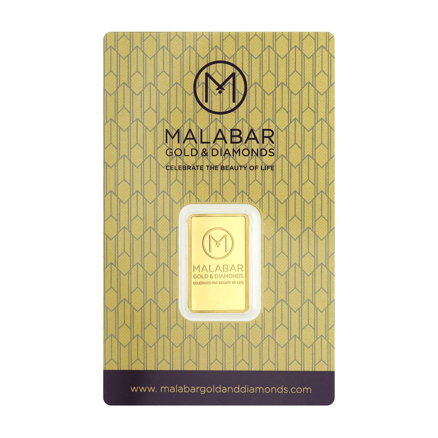 Malabar Gold 24k 999 Purity Fine Gold Certified 5g Rose Bar
