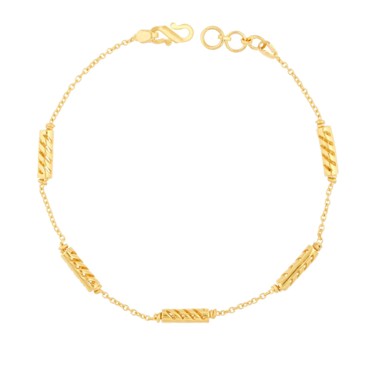 Malabar 22 KT Gold Studded Loose Bracelet MGFNOBR0148