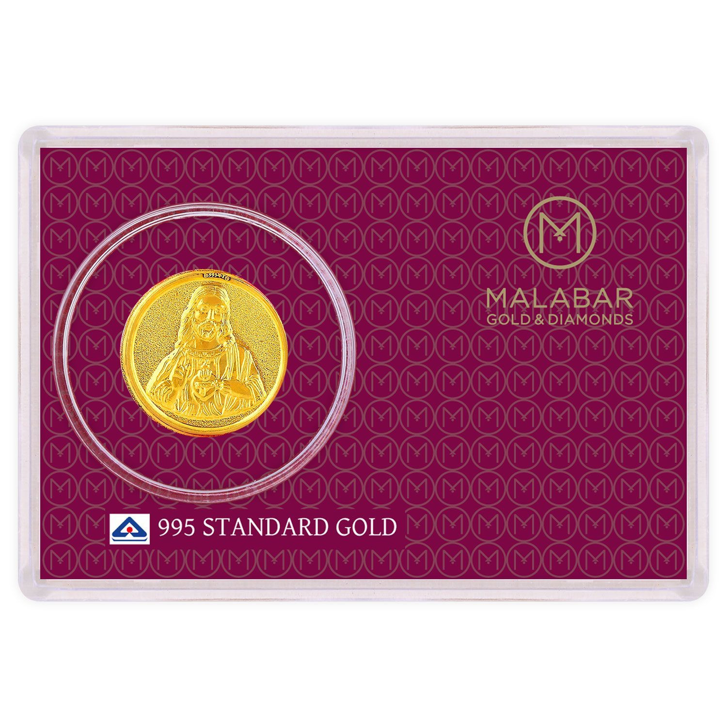 Malabar Gold Designer Coin 995 Purity Jesus MGJE995B