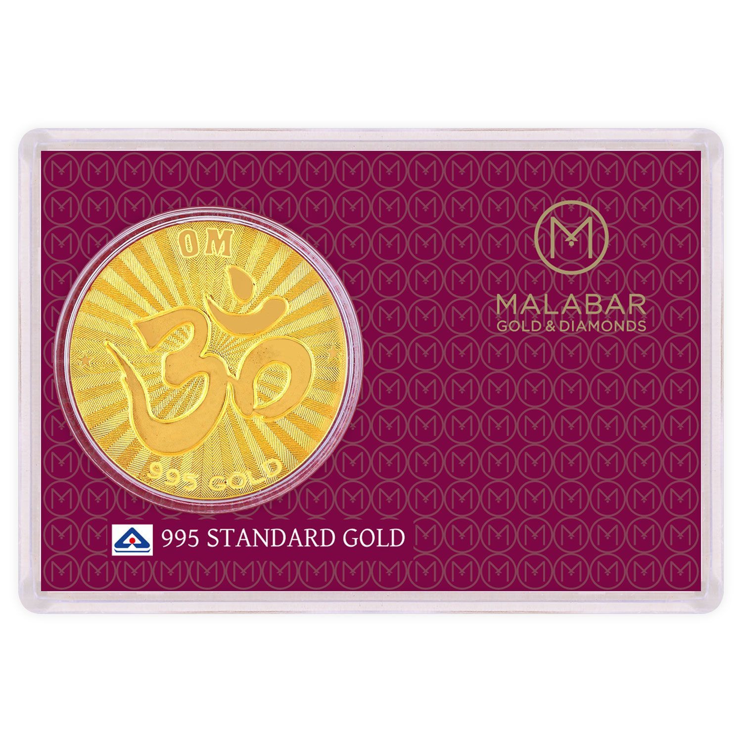 Malabar Gold Designer Coin 995 Purity Om MGOM995D