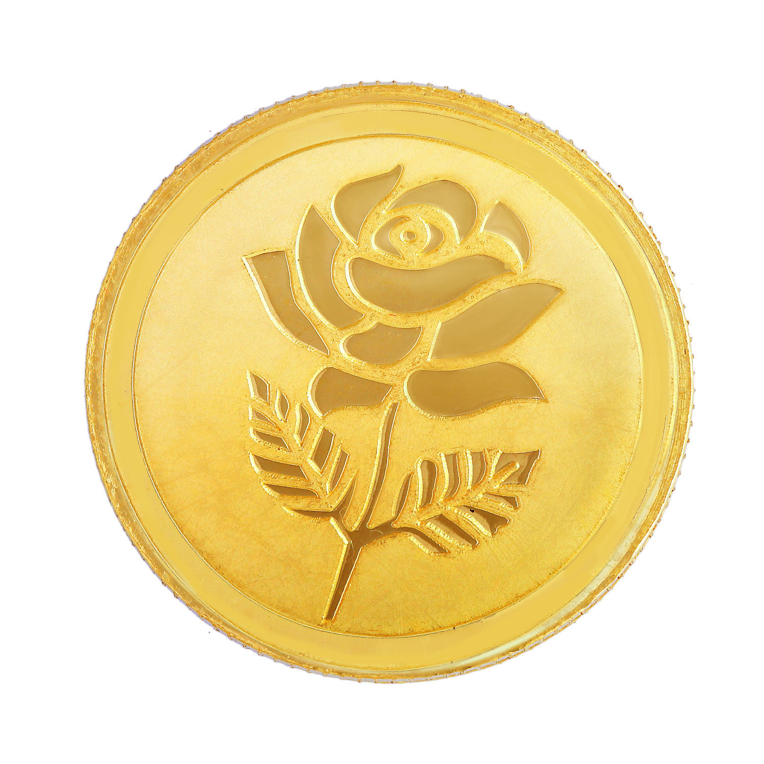 Malabar Gold 22k 916 Purity Rose 1g Gold Coin
