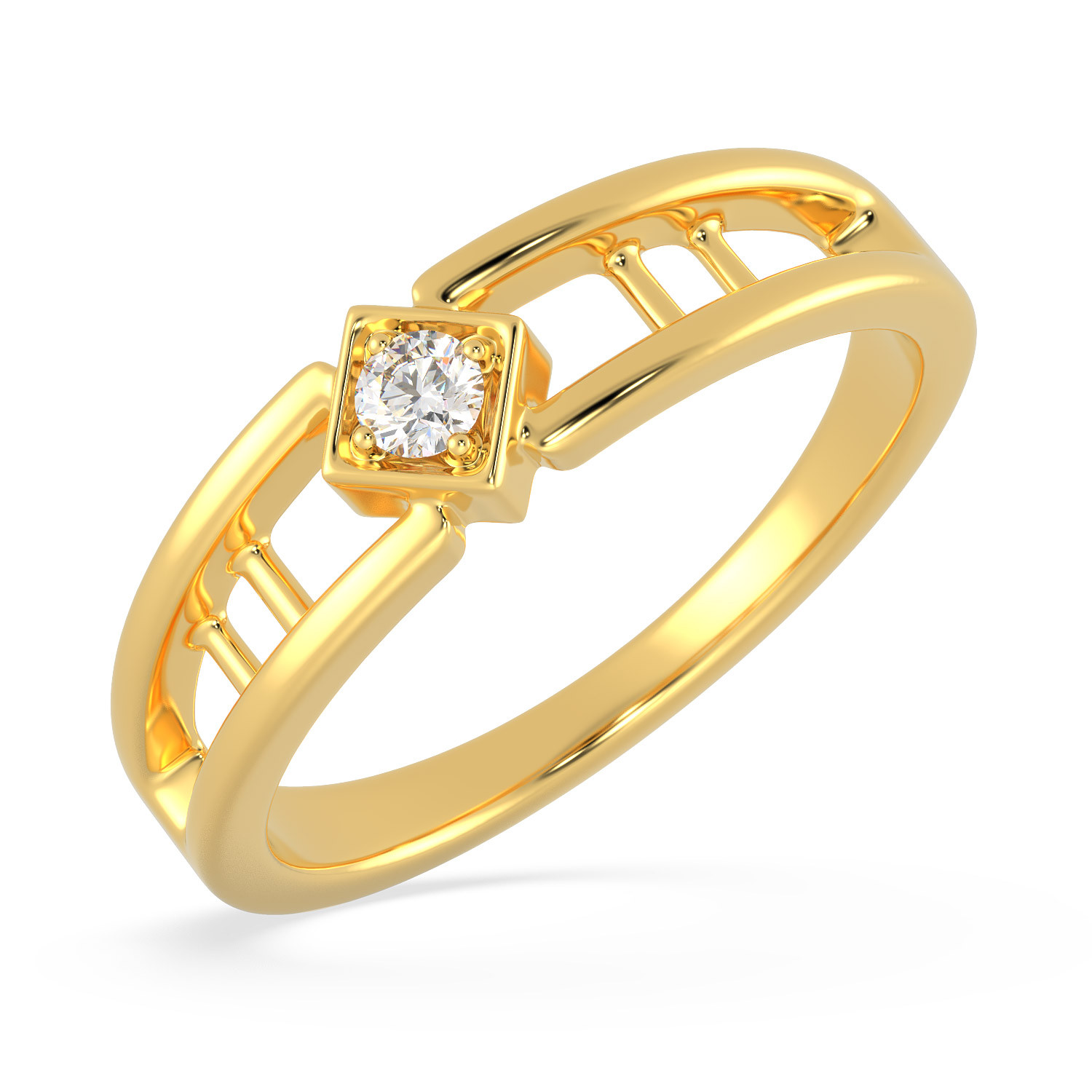 Malabar 22 KT Gold Studded Casual Ring MHAAAAAABEMB