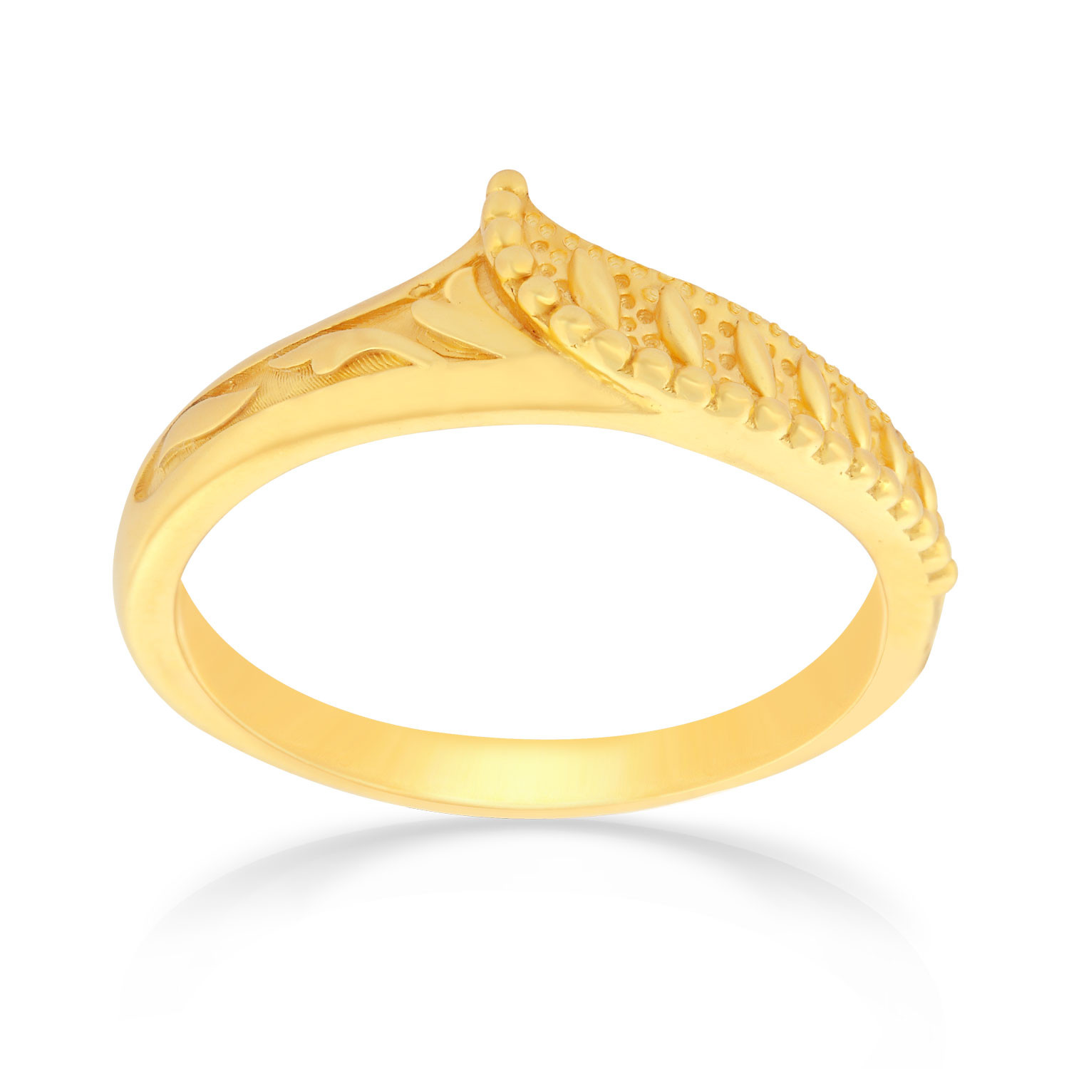 Malabar 22 KT Gold Studded Casual Ring MHAAAAAABHGH