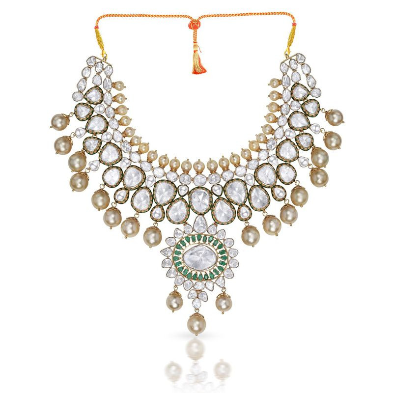 Mughal Dynasty Era Uncut Diamond Gold Choker NEERBVA001