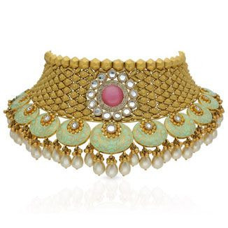 Ethnix Gold Choker Necklace NEGEANCLCKY056