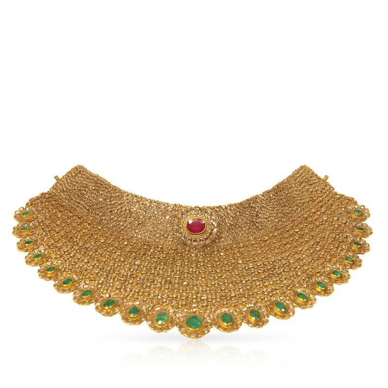 Bollywood Bride Gold Necklace NERABIN04483
