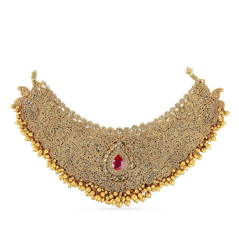 Bollywood Bride Gold Necklace NERAPCN04480