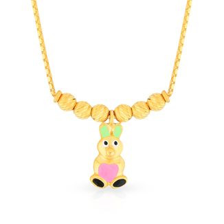 Starlet 22 KT Gold Studded Necklace For Kids NKKDNOSG004