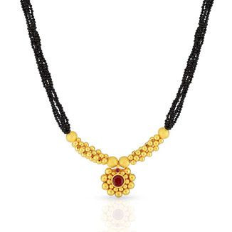Malabar 22 KT Gold Studded  Necklace NKPJTH028