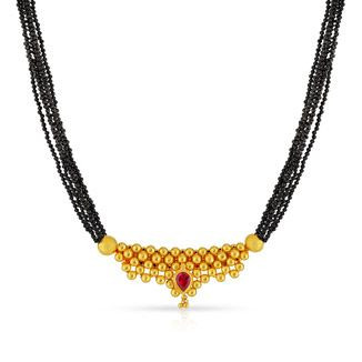 Malabar 22 KT Gold Studded  Necklace NKPJTH032