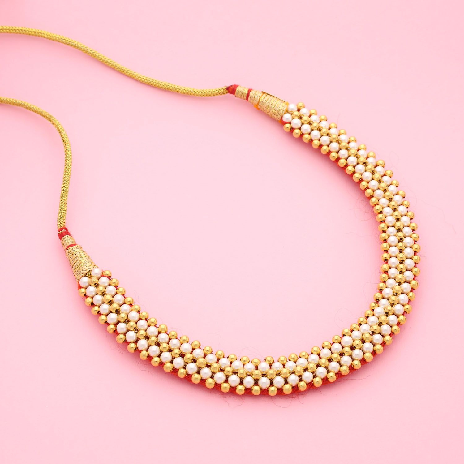 Malabar Gold Stuffed Pearl Necklace