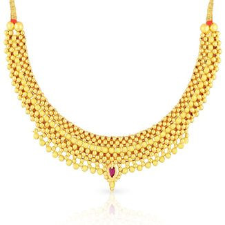 Malabar 22 KT Gold Studded  Necklace NNKTH011