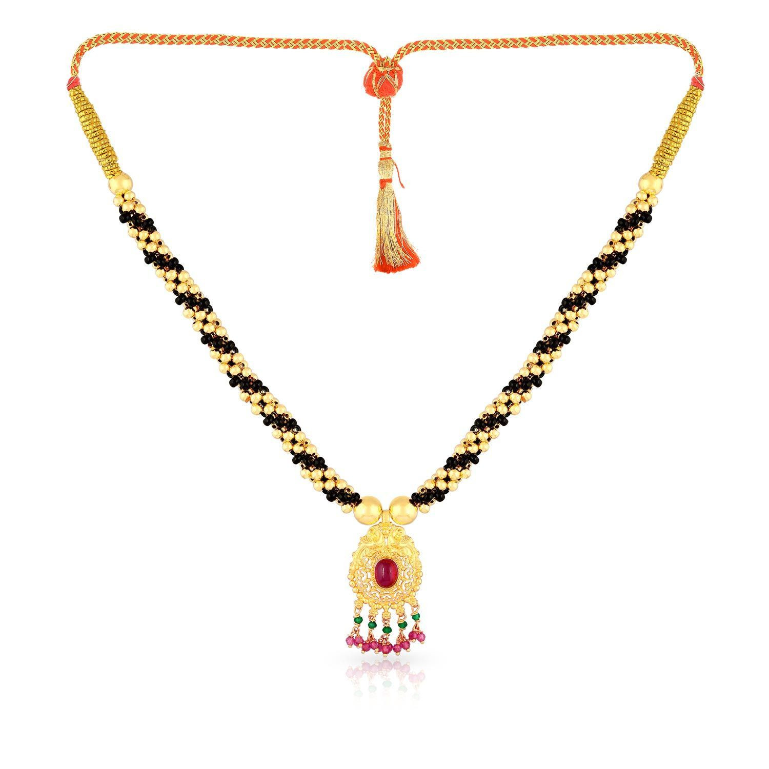 Malabar 22 KT Gold Studded  Necklace NNKTH014