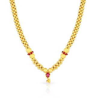 Malabar 22 KT Gold Studded  Necklace NNKTH018