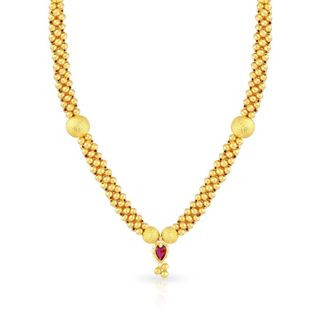 Malabar 22 KT Gold Studded  Necklace NNKTH019