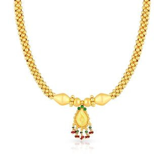 Malabar 22 KT Gold Studded  Necklace NNKTH029