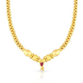 Malabar 22 KT Gold Studded  Necklace NNKTH032