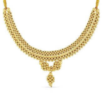 Malabar 22 KT Gold Studded  Necklace NNKTH060