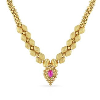 Malabar 22 KT Gold Studded  Necklace NNKTH062