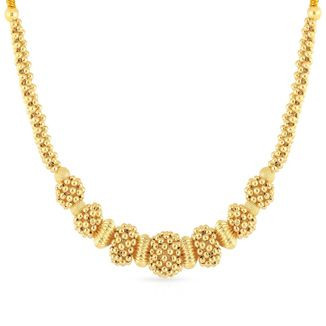 Malabar 22 KT Gold Studded  Necklace NNKTH073