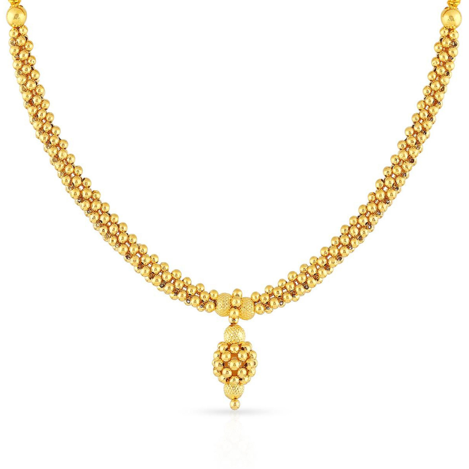 Malabar 22 KT Gold Studded  Necklace NNKTH077