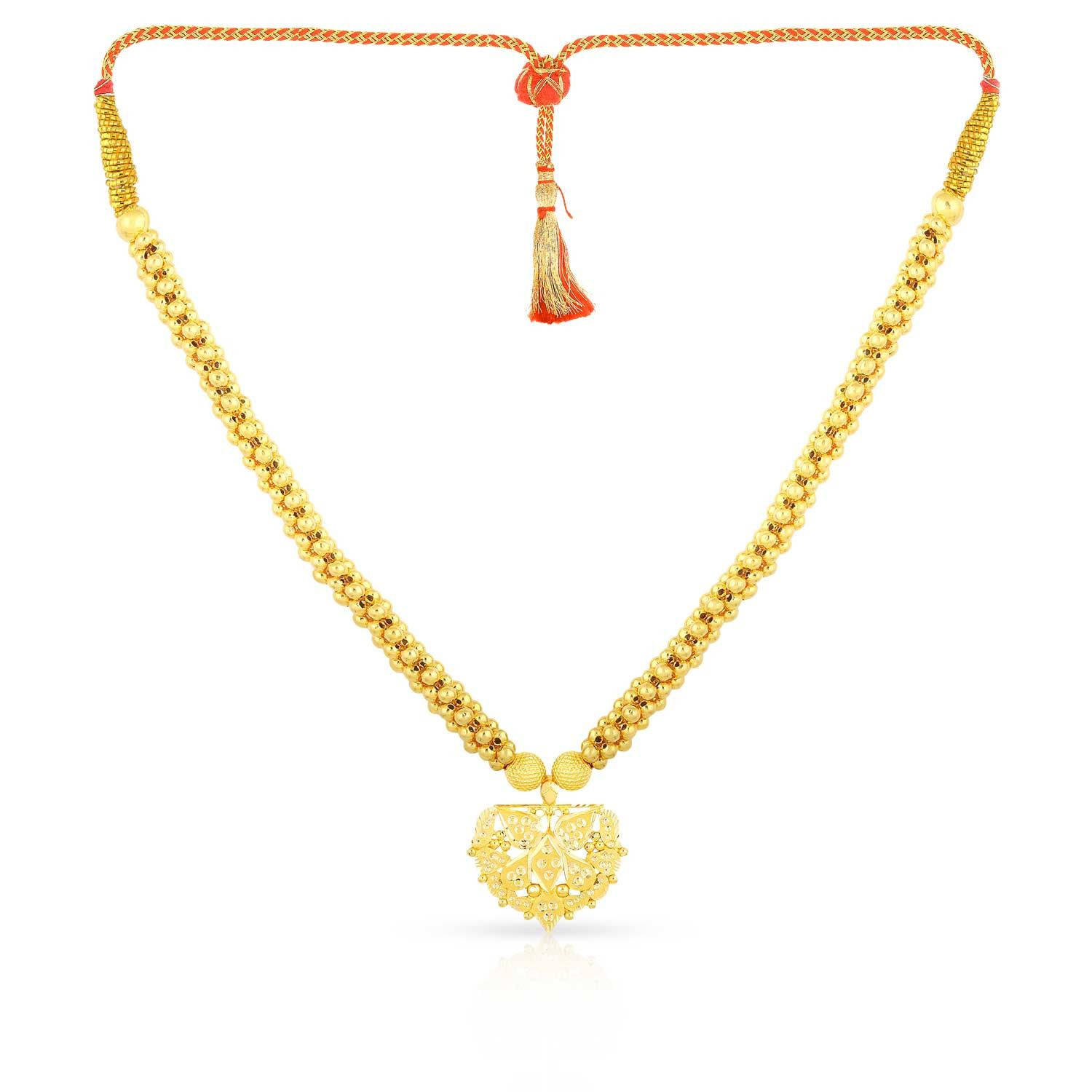 Malabar 22 KT Gold Studded  Necklace NNKTH81
