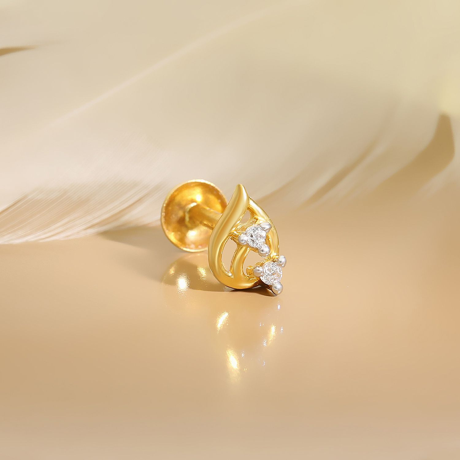 Malabar Gold Screw Nosepin NPFJDZ0047