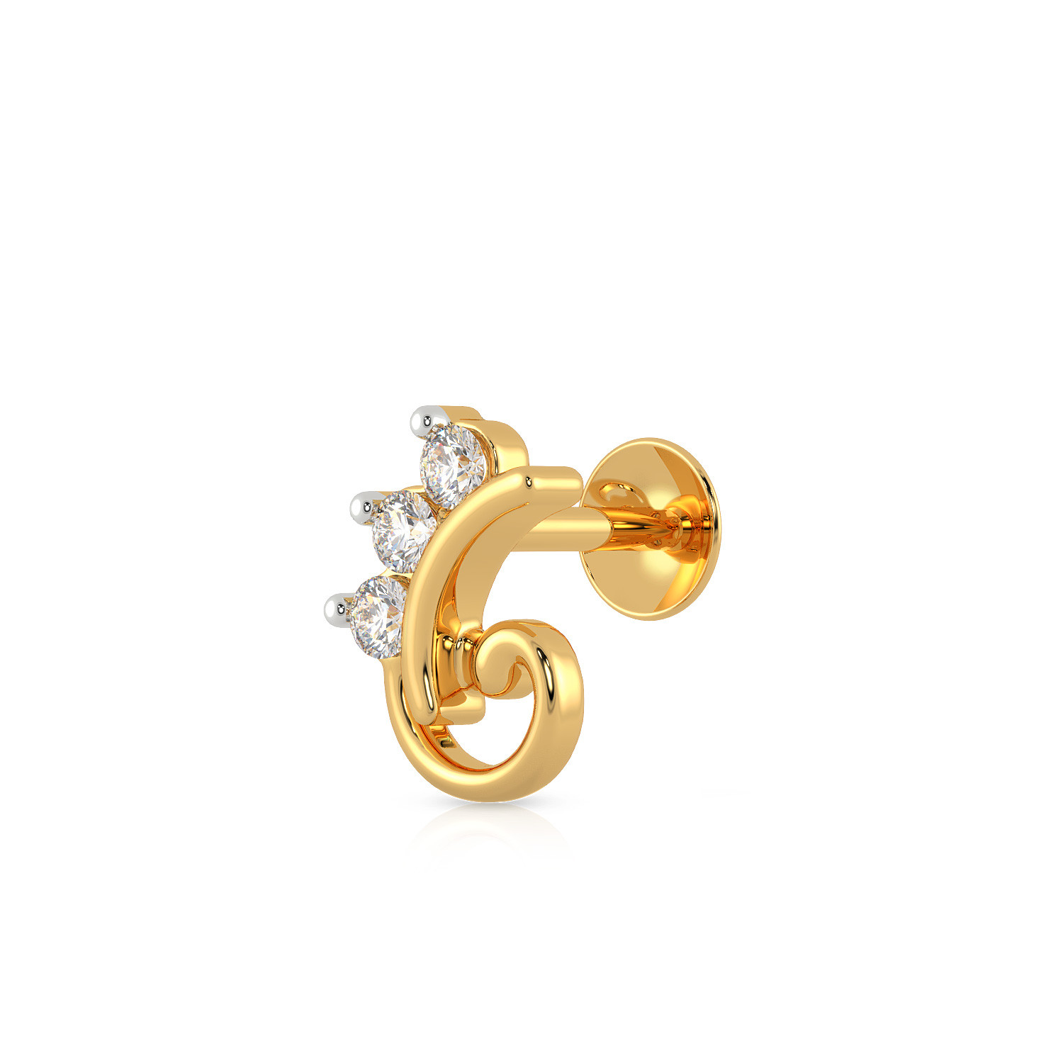 Malabar Gold Screw Nosepin NPFJDZ0111