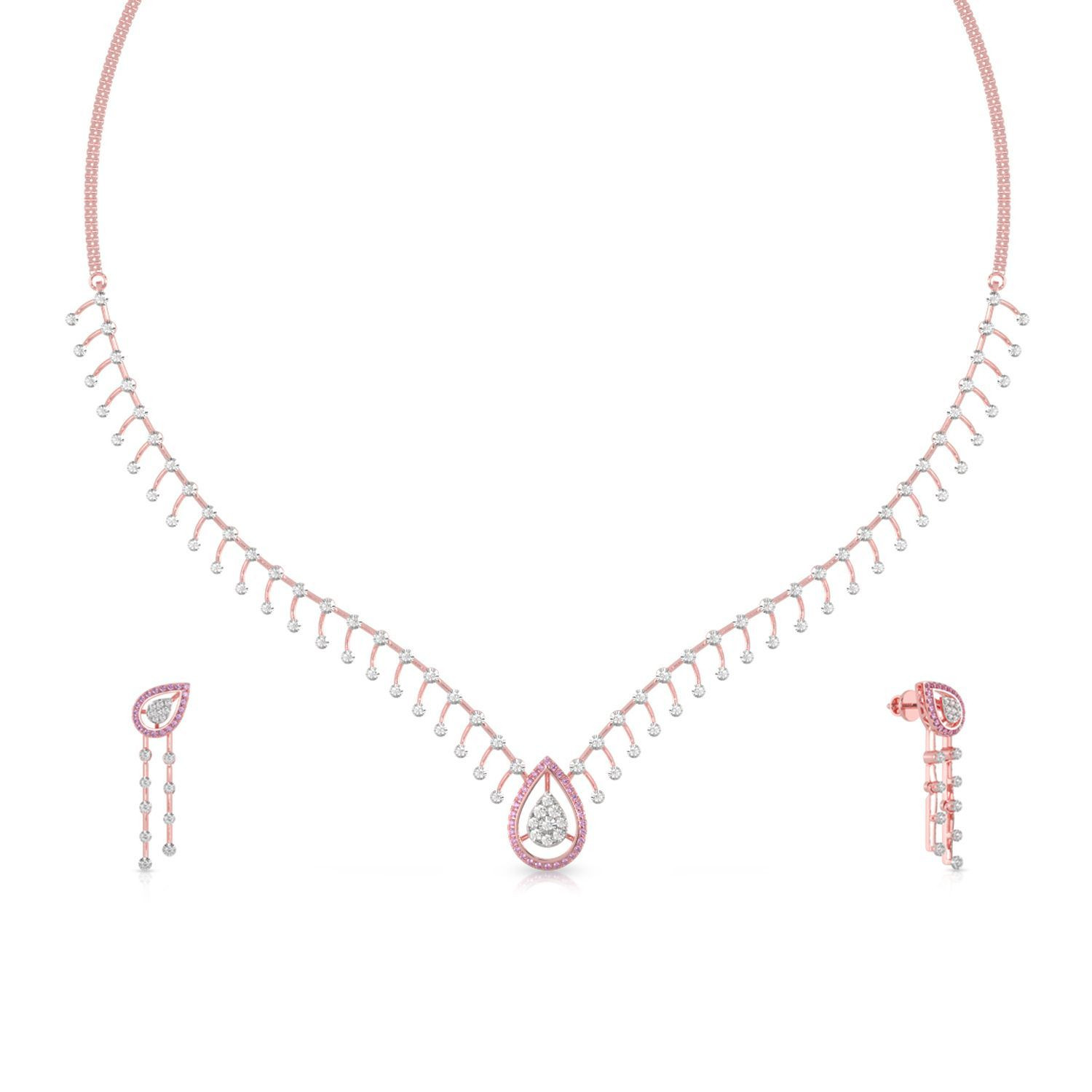 Mine Diamond Necklace Set NSNKDIA11217