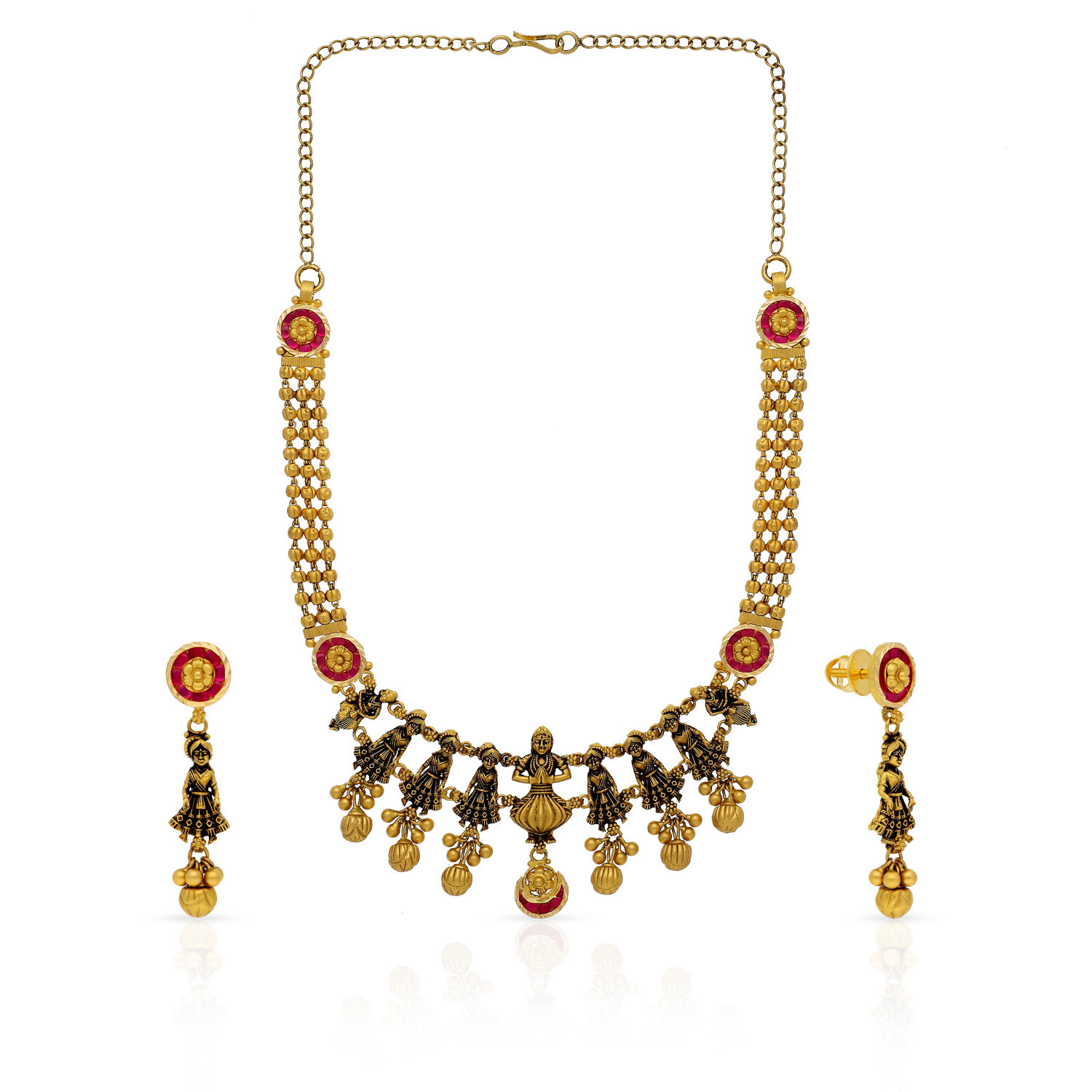 Divine Gold Necklace Set NSNKNTA10053