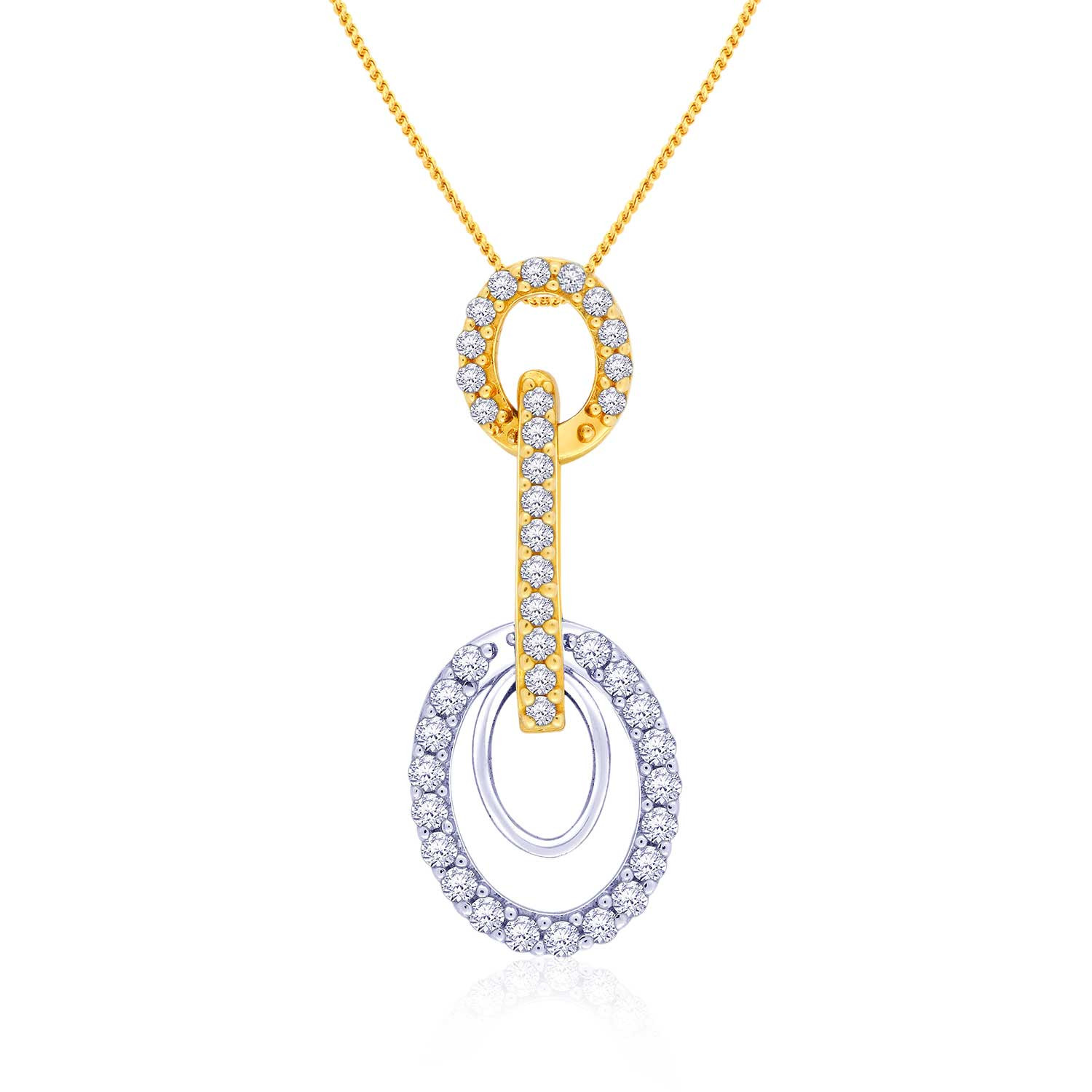 Mine Diamond Studded Casual Gold Pendant P651423
