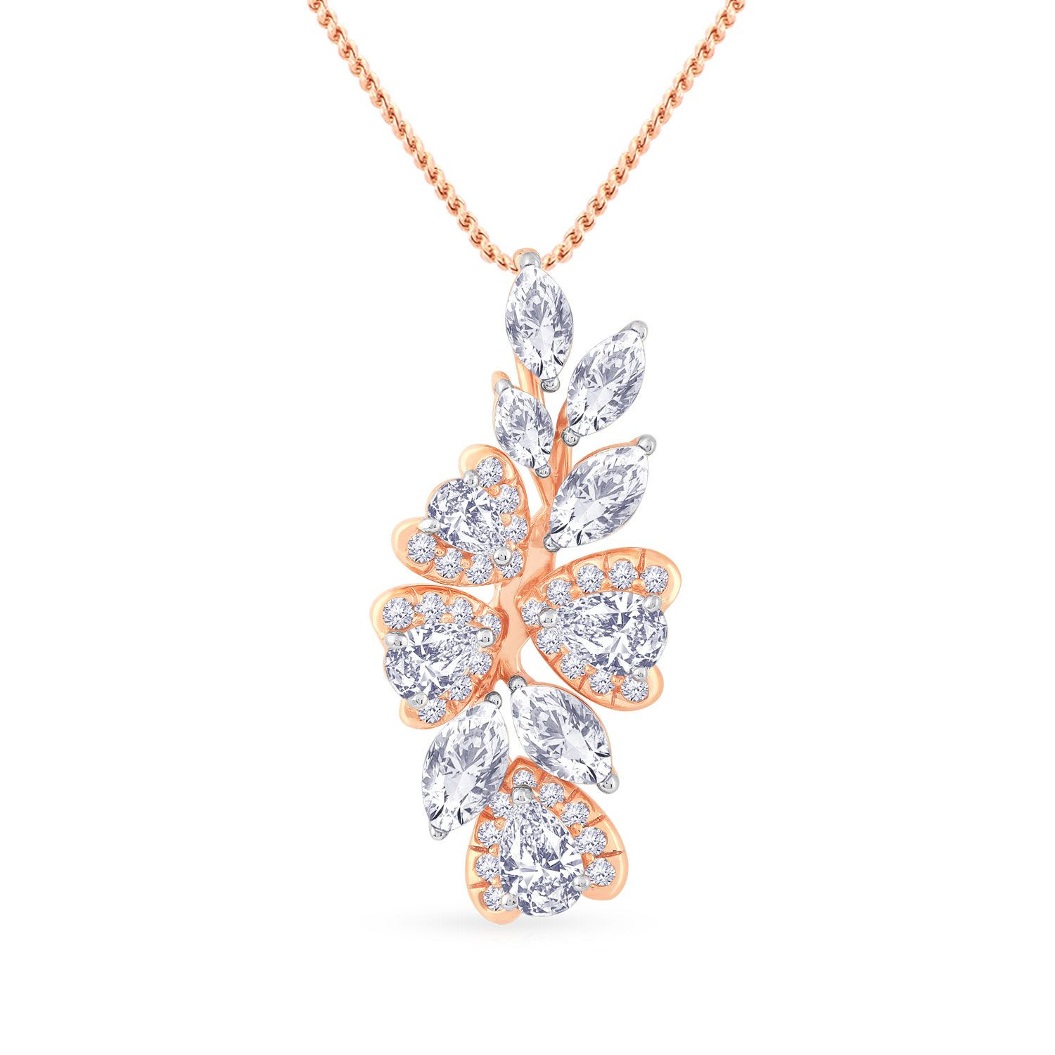 Mine Diamond Studded Casual Gold Pendant PDALR10217