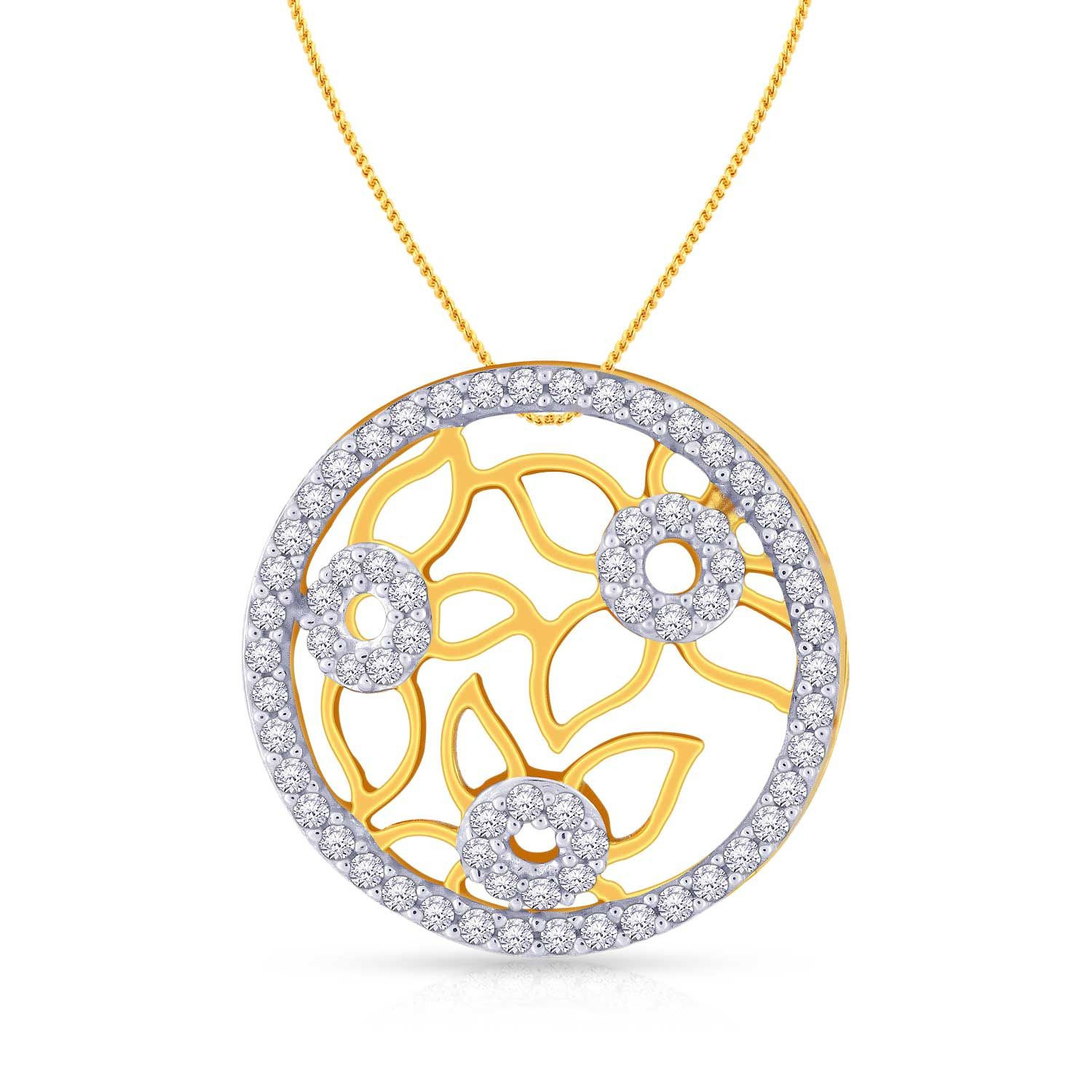 Mine Diamond Studded Gold Pendant PDGEN10846