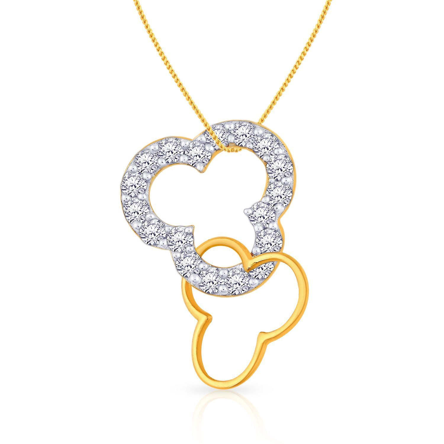 Mine Diamond Studded Gold Pendant PDGEN10847