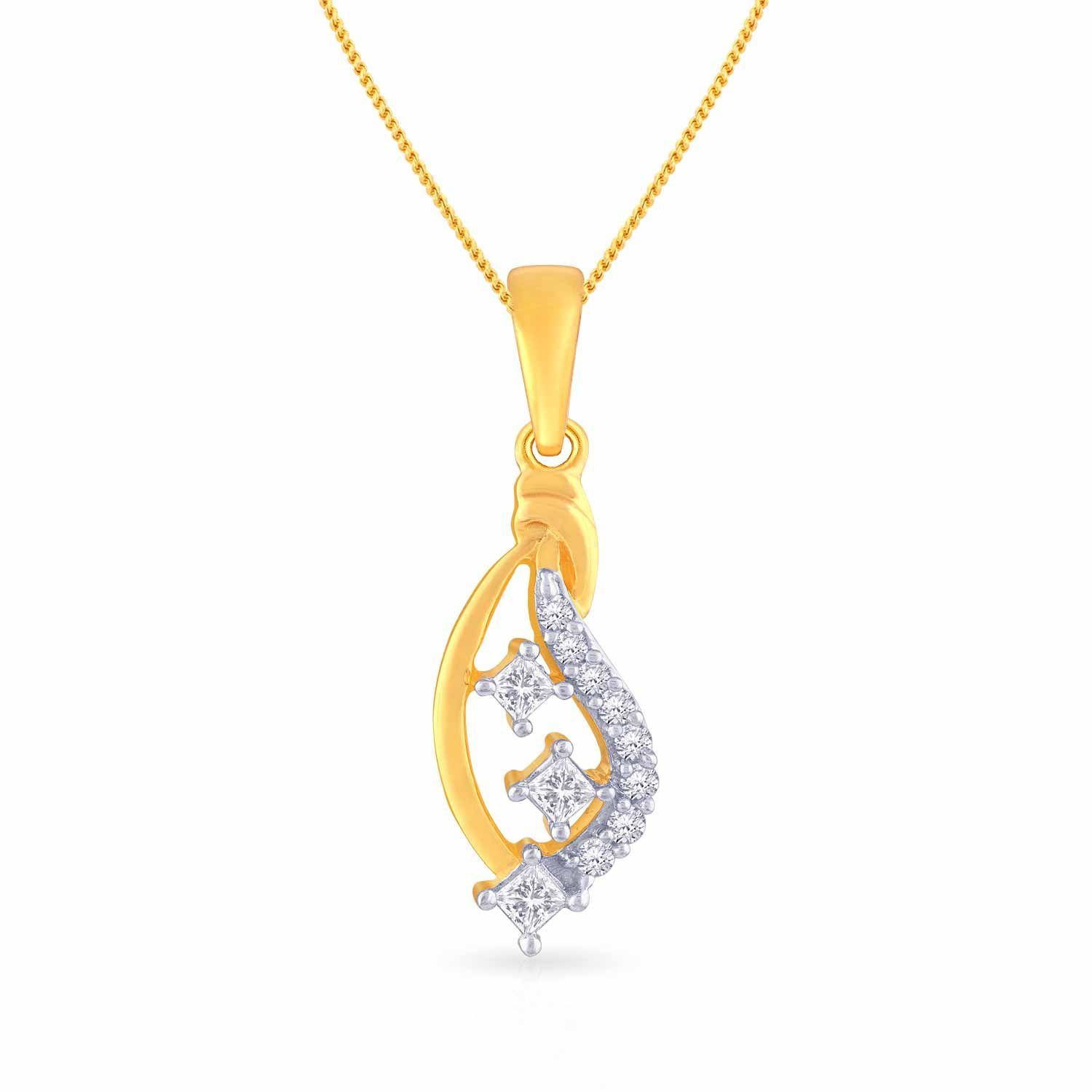 Mine Diamond Studded Casual Gold Pendant PDGEN11094