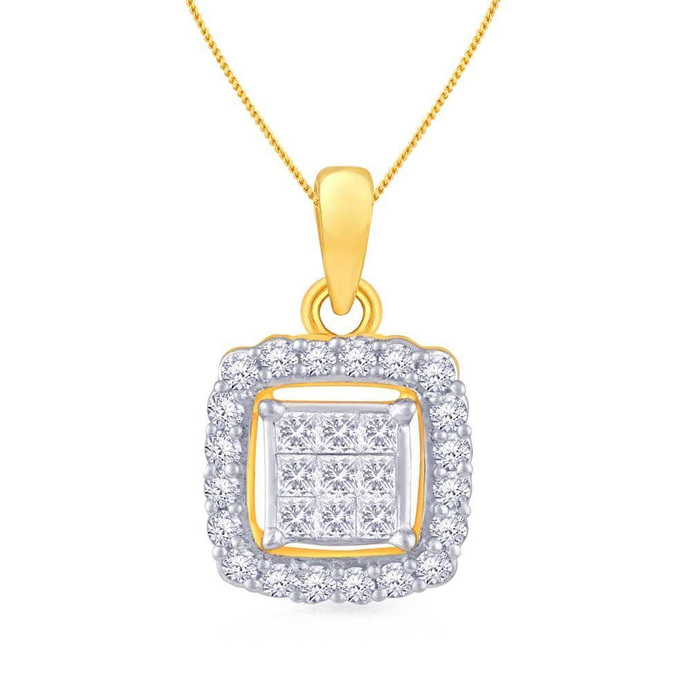 Mine Diamond Studded Casual Gold Pendant PDGEN11783