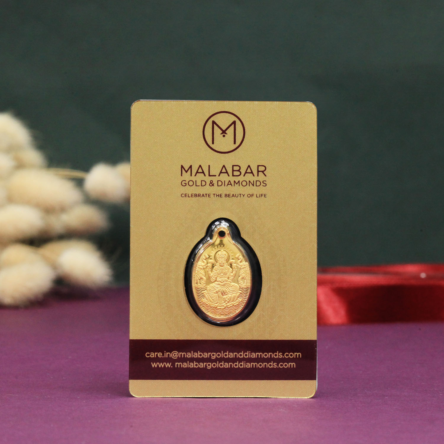 Malabar Gold 24k 999 Purity 3g Coin Pendant